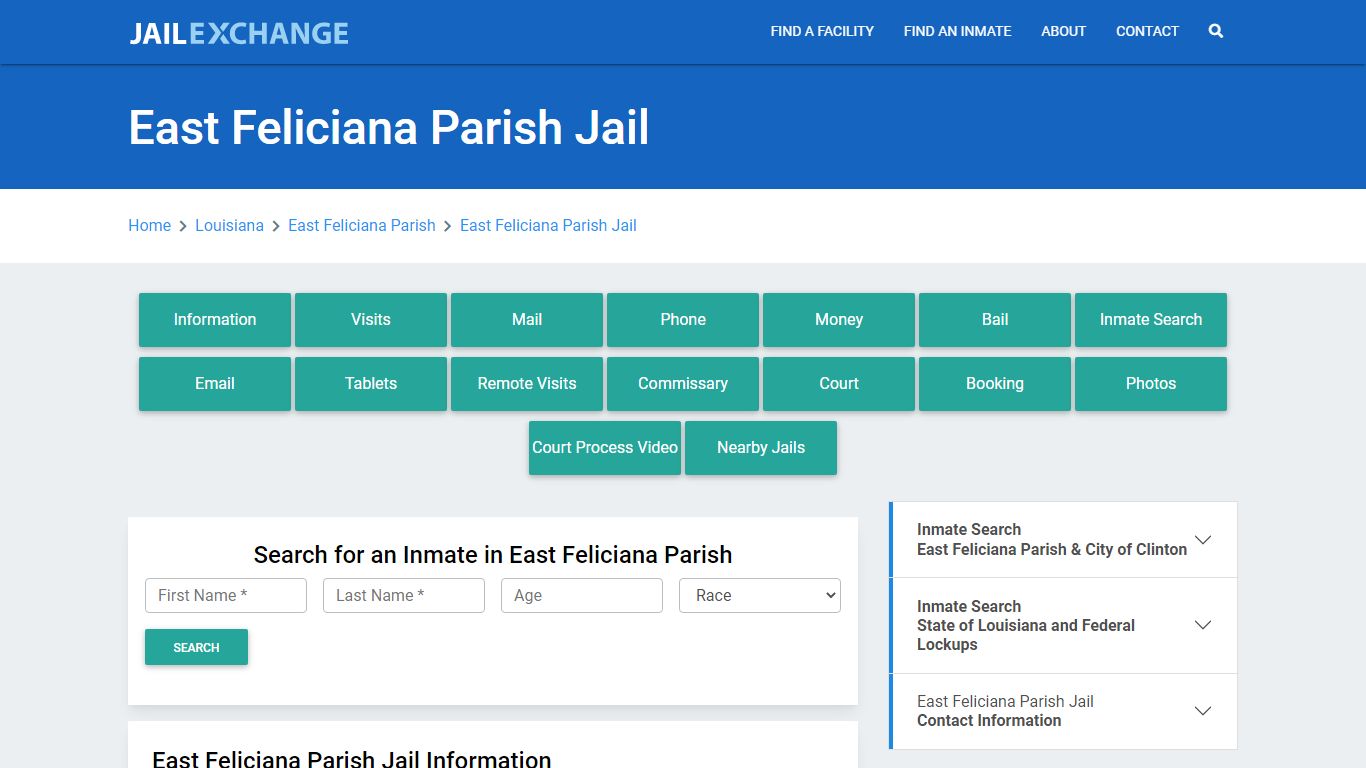 East Feliciana Parish Jail Roster Lookup, LA, Inmate Search